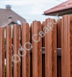 Забор из металлического штакетника - Сварог - изготовление раздвижных, распашных, сварных кованых решеток на окна и двери, а так же  сварные, металлические распашные ворота и забор под ключ