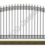 Сварной забор №13 - Сварог - изготовление раздвижных, распашных, сварных кованых решеток на окна и двери, а так же  сварные, металлические распашные ворота и забор под ключ
