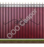 Сварной забор №14 - Сварог - изготовление раздвижных, распашных, сварных кованых решеток на окна и двери, а так же  сварные, металлические распашные ворота и забор под ключ