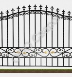 Сварной забор №25 - Сварог - изготовление раздвижных, распашных, сварных кованых решеток на окна и двери, а так же  сварные, металлические распашные ворота и забор под ключ
