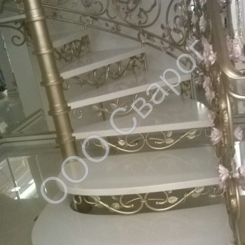Винтовая лестница - Сварог - изготовление раздвижных, распашных, сварных кованых решеток на окна и двери, а так же  сварные, металлические распашные ворота и забор под ключ